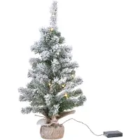 Everlands Mini Pin Enneigé Lumineux Décoration De Noël Compacte Et Lumineuse -