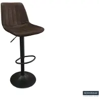 Rousseau Tabouret de bar Mancia en PU marron foncé - Tapis vintage en PU - 99x48x56 cm