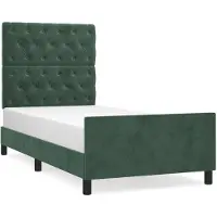 vidaXL Cadre de lit sans matelas vert foncé 80x200 cm velours