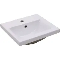 vidaXL lavabo encastré 42x39x18 cm céramique blanc