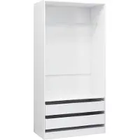 vidaXL Armoire blanc brillant 100x50x200 cm Bois composite