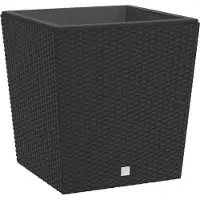 vidaXL Jardinière et intérieur amovible anthracite 37 /64 L rotin PP