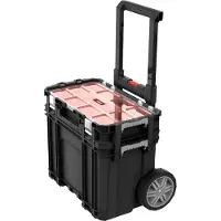 Keter 239996 Connect - Valise À Outils + Compartiments - Noir/rouge