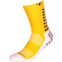 TruSox Hommes, Chaussettes de sport, Chaussettes de football Trusox 3.0 Cushion M S737425 (39 - 43.50), Blanc, Jaune