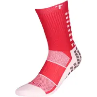 TruSox Hommes, Chaussettes de sport, Chaussettes de Football 3.0 Thin S737511 S737511 rouge 39-43,5 (39 - 43), Rouge, Blanc