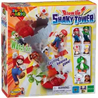 Super Mario Blow Up! Shaky Tower Balancing Game Jeu d'adresse et d'action sur table avec figurines Super Mario collectionner (lot