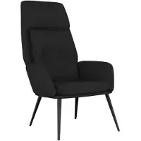 vidaXL Fauteuil relax noir aspect daim