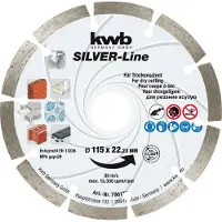 Kwb 796570 Disque à tronçonner diamanté Diamètre 125 mm Ø d'alésage 22 mm 1 pce