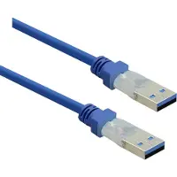 Renkforce USB 3.0 câble de raccordement [1x USB 3.0 prise mâle A - 1x USB 3.0 prise mâle A] 0.50 m bleue ore Steckko