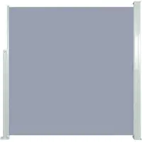 vidaXL Marquise latérale extensible 140x300 cm Gris