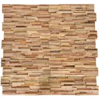 vidaXL Panneaux de revêtement mural 3D 10 pcs 1,08 m² Bois de teck