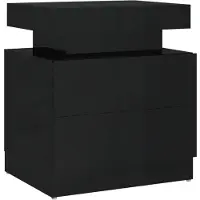 vidaXL Table de chevet Noir brillant 45x35x52 cm Aggloméré