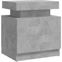 vidaXL Table de chevet Gris béton 45x35x52 cm Bois d'ingénierie