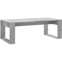 vidaXL Table basse gris béton 102x50x35 cm Bois composite