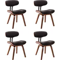 vidaXL Chaises de salle à manger 4 pcs. Gris Bois courbé et tissu