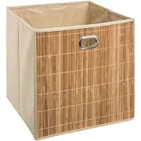 5 Five Panier de rangement effet bambou - 31 x 31 x 31 cm - Marron