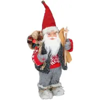 Merkloos Cadeaux de Noël Poupée Père Noël - Figurine de Noël 30CM - avec tenue traditionnelle - Décorations de Noël
