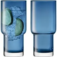 LSA International Verre Long Drink LSA Utility Blue 390 ml (Lot de 2)