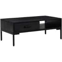 vidaXL Table basse noire 90x50x35 cm pin massif