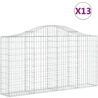 vidaXL Gabions 13 pcs voûtés 200x30x100/120 cm en fer