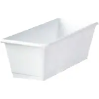 Geli Bac à fleurs Standard plastique 60x17x14 cm blanc (60 x 17 x 14 cm)
