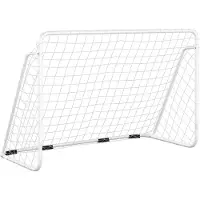 vidaXL But de football avec filet Blanc 180x90x120 cm Acier