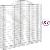 vidaXL Gabions 7 pcs voûtés 200x50x180/200 cm en fer