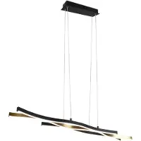 TRIO Leuchten - Lampe suspendue design noire avec or incl. LED dimmable - Blaze I Wohnzimmer I Schlafzimmer - Metall Andere - I (nicht austauschbare) LED