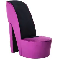vidaXL Chaise en forme de chaussure à talon haut Violet Velours