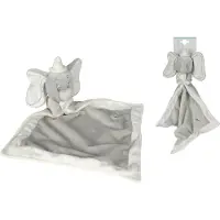 Nicotoy Doudou plat gris : dumbo l'éléphant - peluche disney - bébé - naissance -
