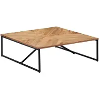 vidaXL Table basse 110x110x36 cm en bois massif d'acacia