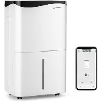 Costway Home Gorge - Déshumidificateur 4 modes 50 l/jour blanc et noir