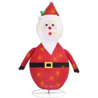 vidaXL Décoration de Noël Père Noël LED tissu de luxe 60 cm