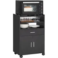 SoBuy Desserte micro-onde à roulettes rangement cuisine