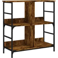 vidaXL Bibliothèque chêne fumé 78,5x33x82 cm bois d'ingénierie