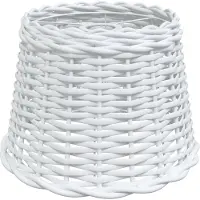 vidaXL Abat-jour blanc Ø30x20 cm osier