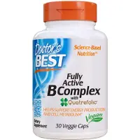 Doctors Best Complexe B entièrement actif avec Quatrefolic - 30 vcaps