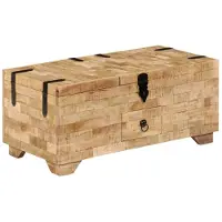 vidaXL Table basse en bois massif de manguier 80x40x35 cm