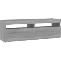 vidaXL Armoires TV 2 pièces avec lampes LED Gris Sonoma 60x35x40 cm