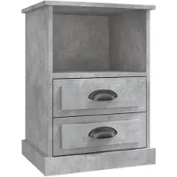 vidaXL Table de chevet gris béton 43x36x60 cm
