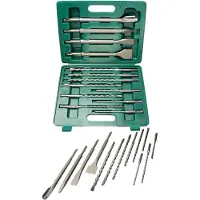 BRÜDER MANNESMANN GREEN LINE M12588 Jeu de forets et burins SDS-PLUS, 13 pièces