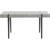 Beliani Table De Salle À Manger Effet Béton Et Noir 150 X 90 Cm Adena