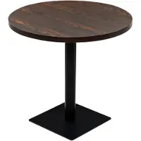 vidaXL Table de bistro MDF et acier Rond 80 x 75 cm Frêne foncé