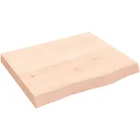vidaXL Dessus de table 60x50x(2-6) cm bois de chêne massif non traité