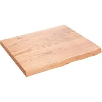 vidaXL Étagère murale marron clair bois chêne massif traité