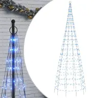 vidaXL Sapin de Noël à LED pour mât de drapeau 550 LED bleu 300 cm
