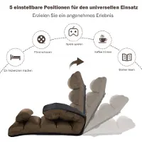 Coast Chaise de sol avec dossier pliant 175 x 55 x 20 cm marron