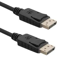 Qoltec DP v1. / DP v1. DisplayPort Noir (0.06 m), Câble vidéo, Noir