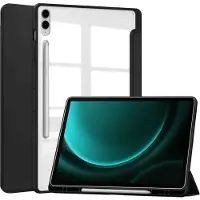 IMoshion Coque tablette rigide Trifold pour Samsung Tab S10 Plus / Tab S9 FE Plus / Tab S9 Plus 12.4 pouces - Noir