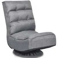 Costway Relax fauteuil pliant réglable fauteuil rotatif chaise de sol canapé chaise coussin de fond noir